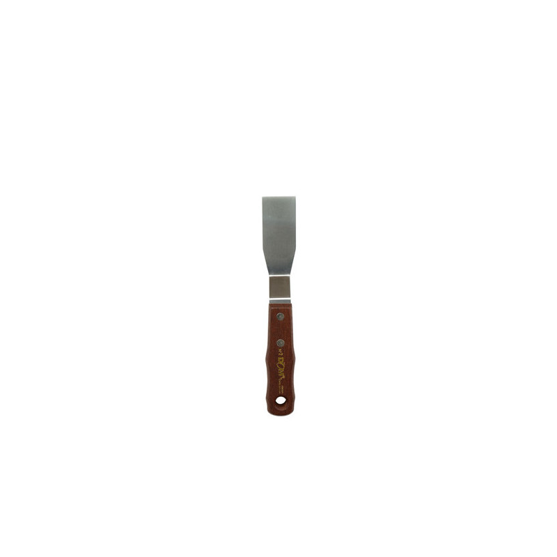 Spatola in metallo impugnatura legno per pittura n.2 mm.114x35