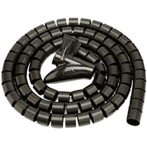 Spirale avvolgicav 1,5mt nero con inseritore