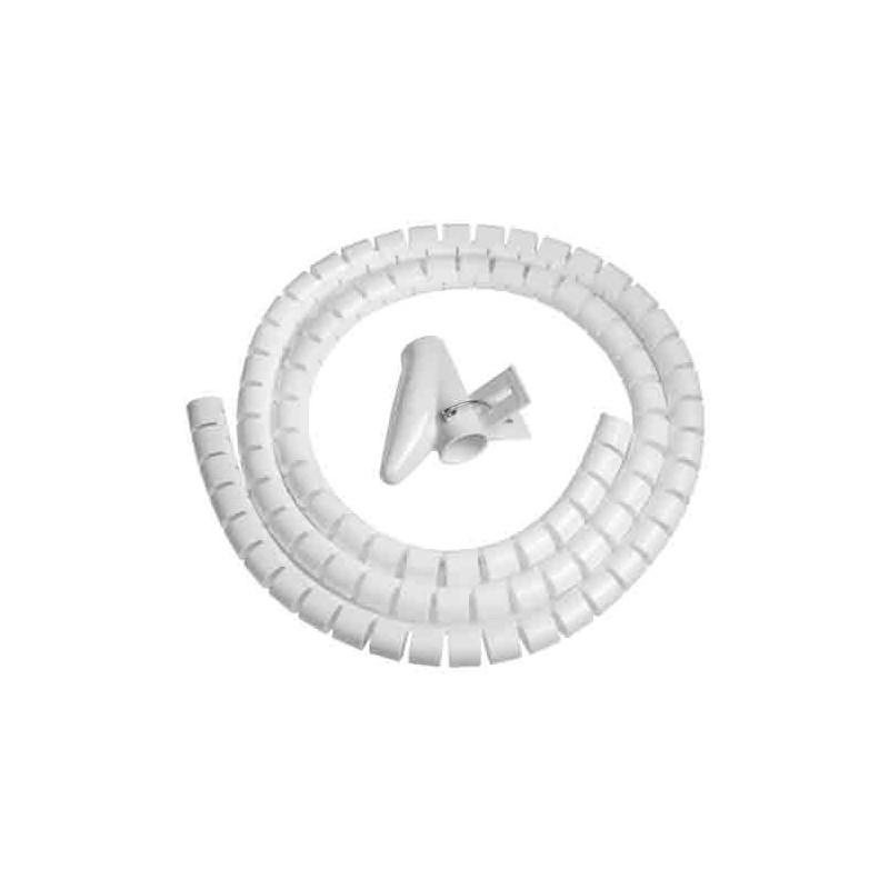 Spirale avvolgicavi 1,5mt bianco con inseritore