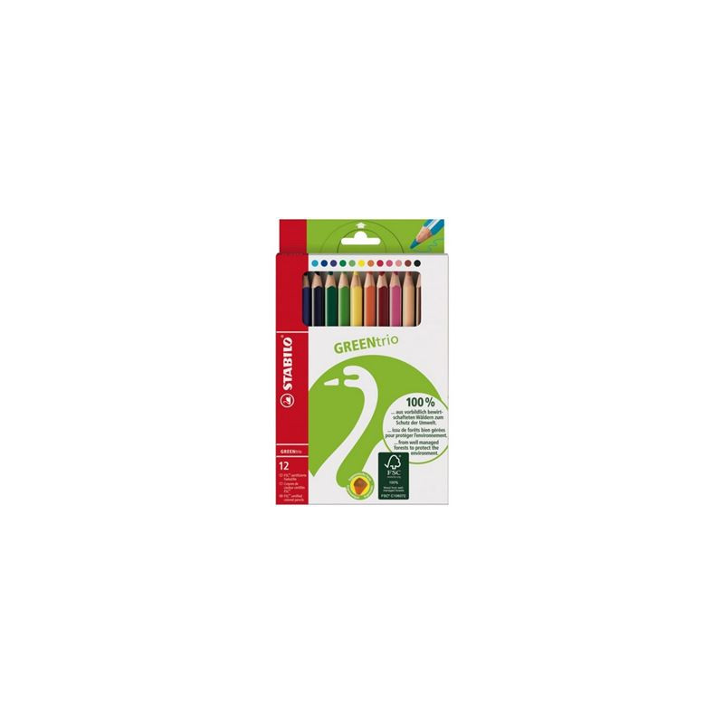 Stabilo Trio Thick Pastelli triangolari ergonomici a 12pz