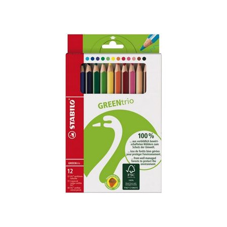 Stabilo Trio Thick Pastelli triangolari ergonomici a 12pz