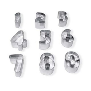 Stampini / formine in acciaio 9pz numeri