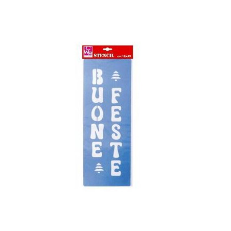 Stencil Buone feste cm18x49