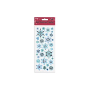 Stickers adesivi a rilievo Fiocchi di Neve