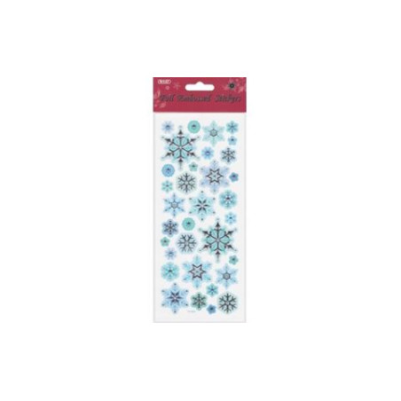 Stickers adesivi a rilievo Fiocchi di Neve