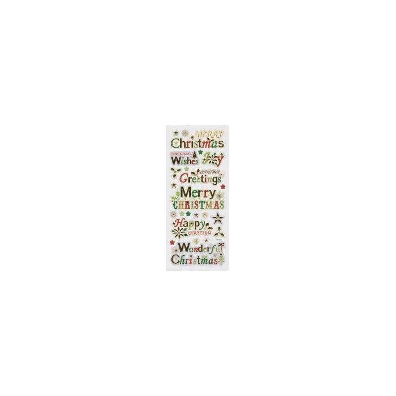 Stickers adesivi a rilievo Merry Cristmas