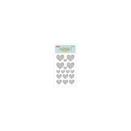 Stickers Cuori argento