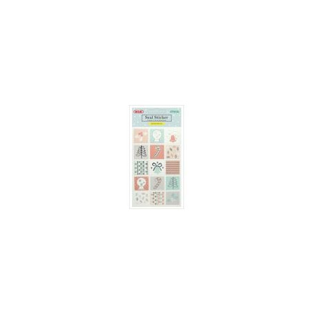 Stickers Natalizie e varie. Blister da 3 fogli 95x150mm.