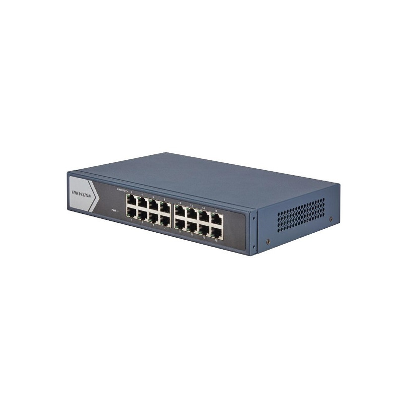 SWITCH HIKVISION 16P GBLAN 19 RACK MOUNT.STEEL CASE DS-3E0516-E