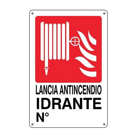 Targa postazione idrante in PVC