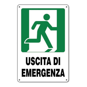 Targa Uscita d'emergenza destra in PVC