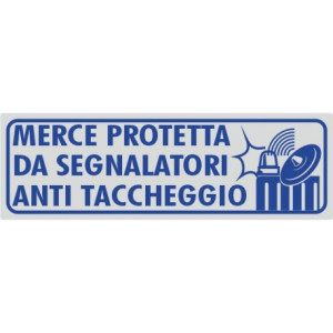 Targhette adesive  merce protetta da antitaccheggio