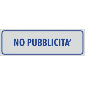 Targhette adesive  no pubblicità