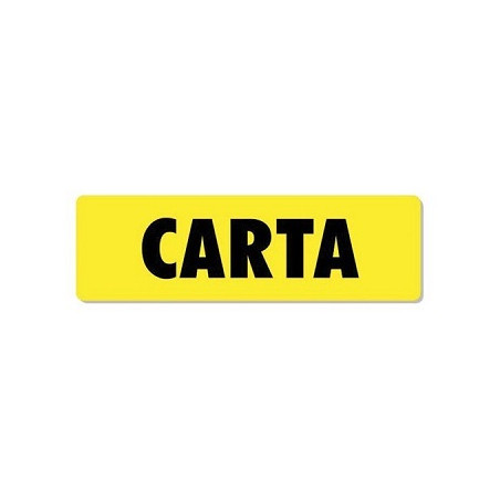 Targhette adesive raccola differenziata:carta