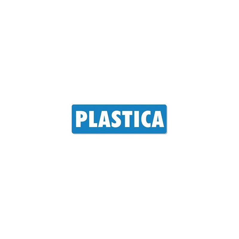 Targhette adesive raccola differenziata:plastica