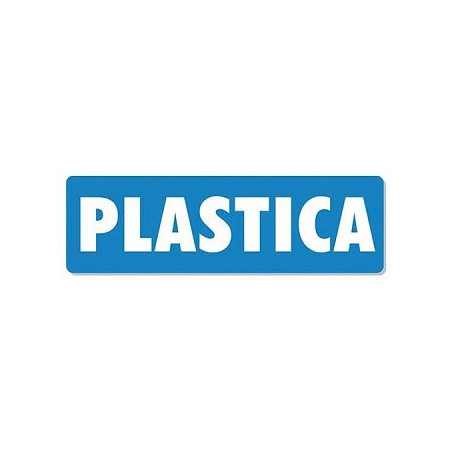 Targhette adesive raccola differenziata:plastica