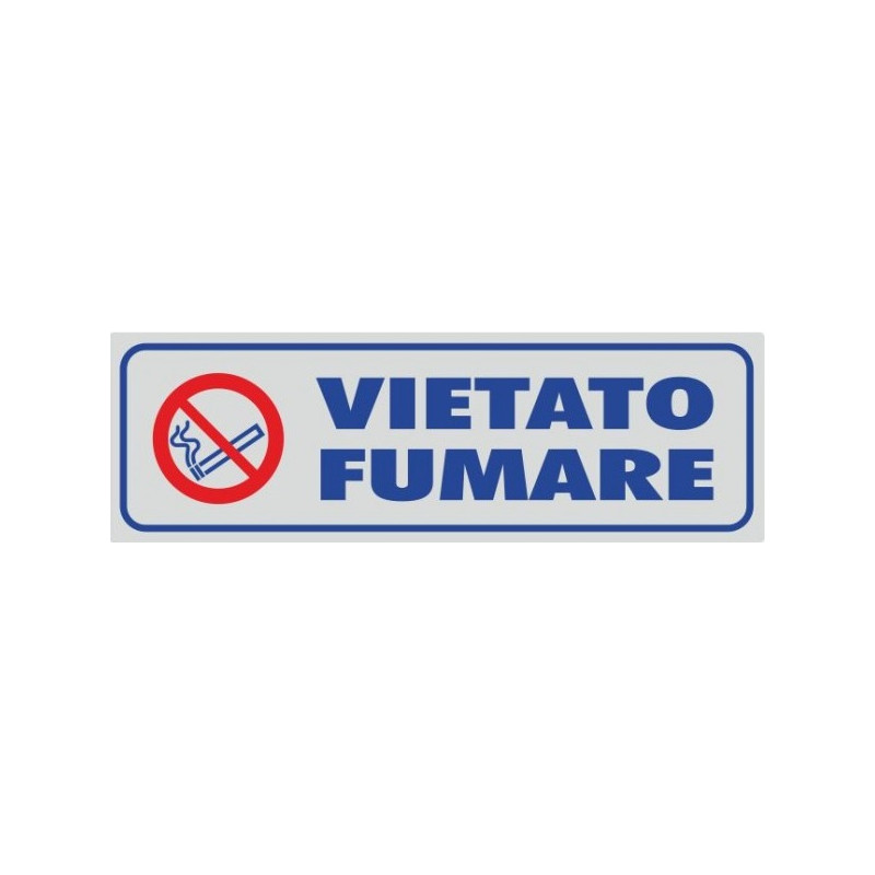 Targhette adesive vietato fumare