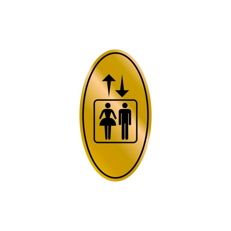 Targhette adesive resinate oro figura uomo e figura donna