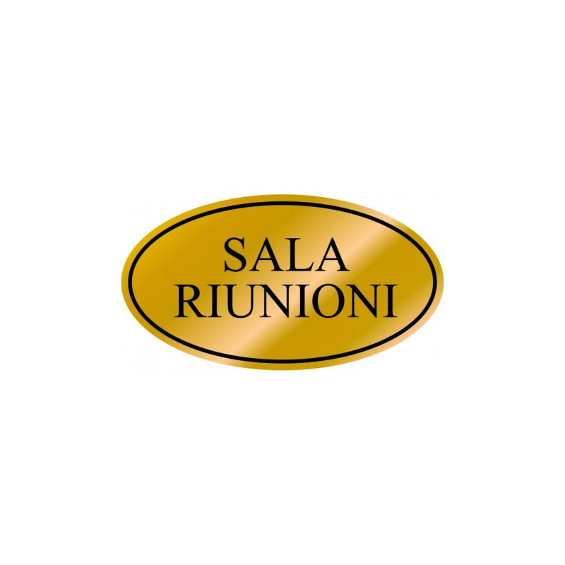 Targhette adesive resinate oro sala riunionii