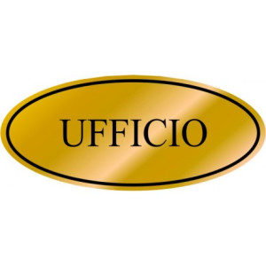 Targhette adesive resinate oro ufficio