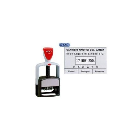 Timbro datario automatico colop 58x37 s660  (esclusa gomma)
