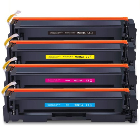 Toner HP GIALLO N.207A w2212a /  w2412 / w2032a canon 055 SENZA CHIP