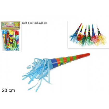 Trombette per feste 5pz