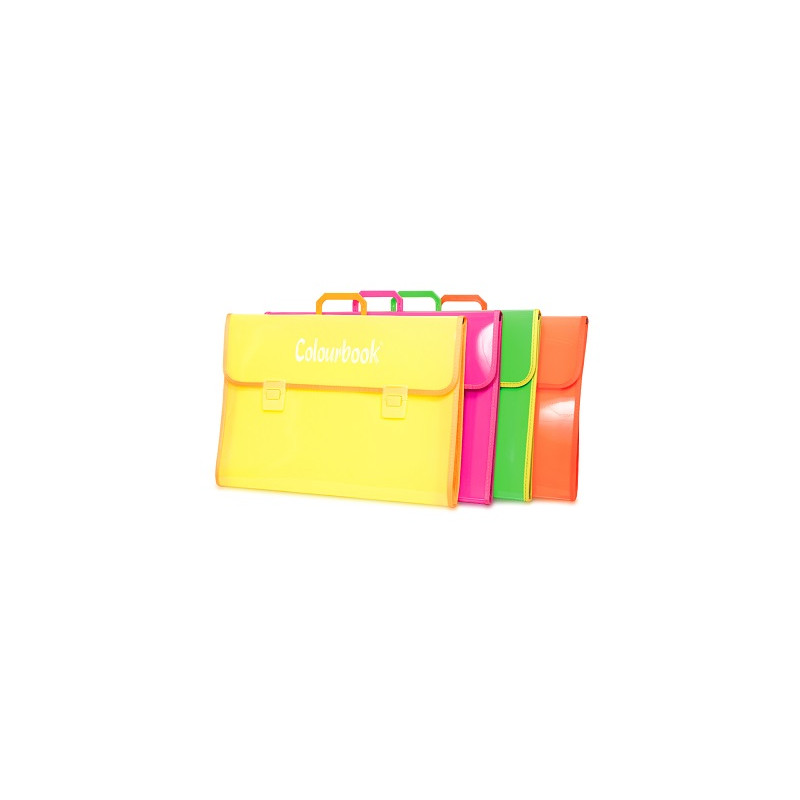 Valigetta cartella in ppl Colourbook  fluo 39x26x10