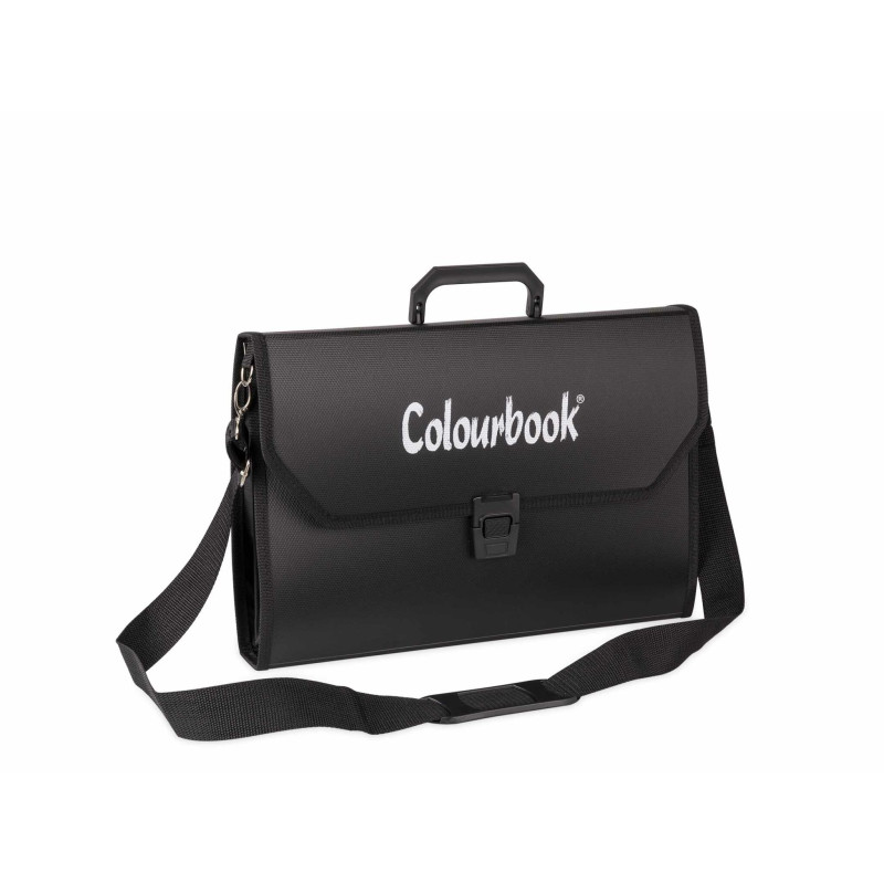 Valigetta cartella in ppl Colourbook  NERA 26x39 con tracolla