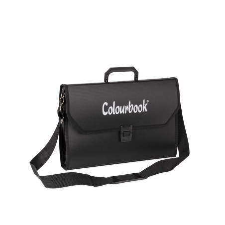 Valigetta cartella in ppl Colourbook  NERA 36x53 con tracolla