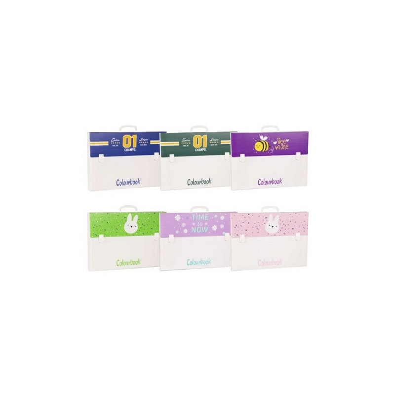 Valigetta cartella polionda 35x50 2 chiusure colourbook ACIDAISY (list.€ 9,50)