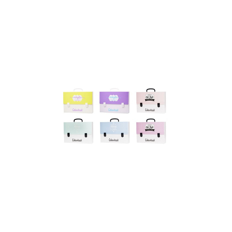 Valigetta Cartella Polionda 35x50 2 chiusure Colourbook pastellosa(list.€8,50)