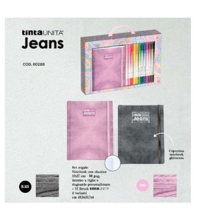 Valigetta con taccuino + Brush  TU JEANS TINTAUNITA glitter