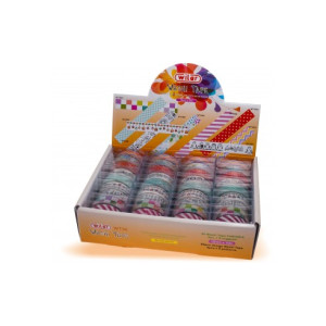Washi tape 15x10mm- nastro adesivo in carta riposizionabile fantasia- non lascia residui di colla