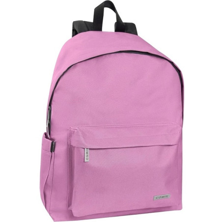 ZAINO AMERICANO MONOCOLORE MAUVE COMIX con tasca laterale