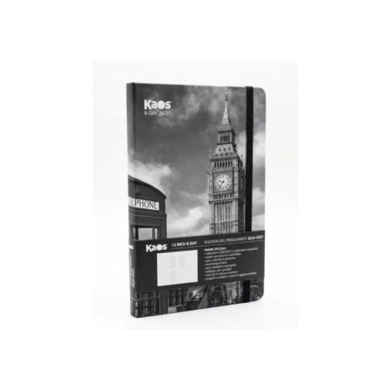 AGENDA INSEGNANTI 2027 BIDAY 12 MESI 13X21 CM LONDRA KAOS