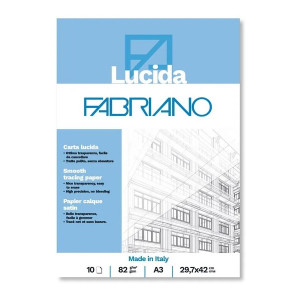 Blocco carta lucida A3 10fg 80GR