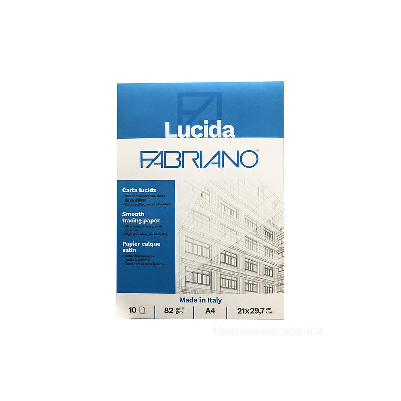 Blocco carta lucida A4 Fabriano 82GR 10fg