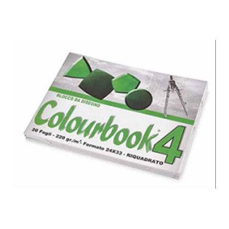 Blocco da disegno 4 COLOURBOOK  20fg 24x33 ruvido