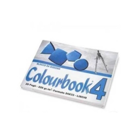 Blocco da disegno 4 COLOURBOOK 20fogli 24x33 liscio