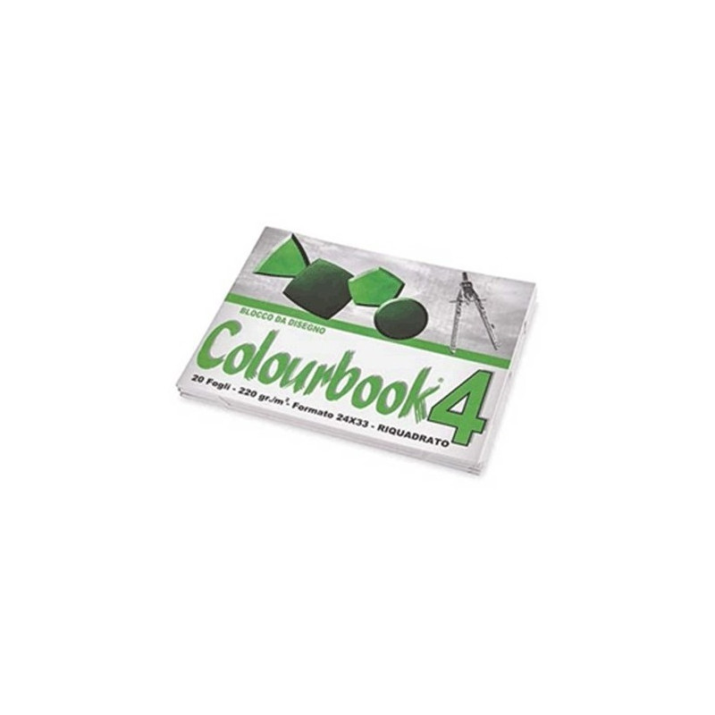 Blocco da disegno 4 COLOURBOOK 20fogli 24x33 liscio riq.