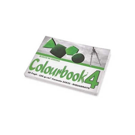 Blocco da disegno 4 COLOURBOOK 20fogli 24x33 liscio riq.