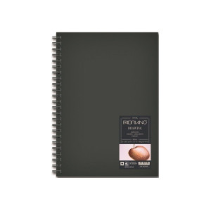 Blocco da disegno Art Book spiralato Sketchbook copertina rigida nera A4 40fg 185gr