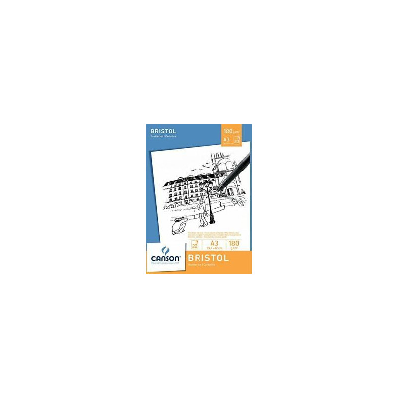 Blocco da disegno bristol Canson 180gr A3 20fg