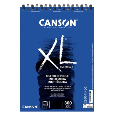 blocco da disegno Canson Mix tecnica spiralato A3 300gr