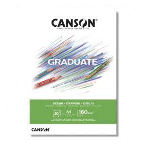 Blocco da disegno Graduate bristol Canson 160gr A4 30fg