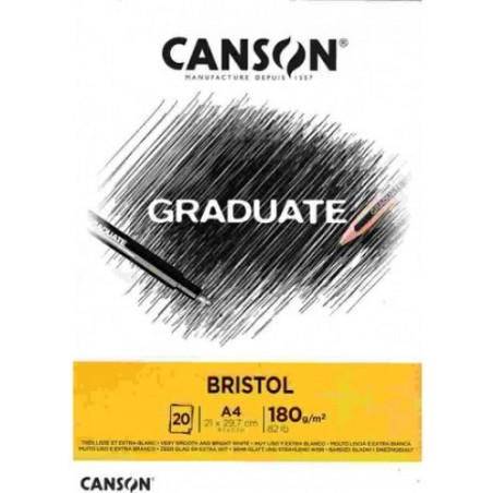 Blocco da disegno Graduate bristol Canson 180gr A4 20fg
