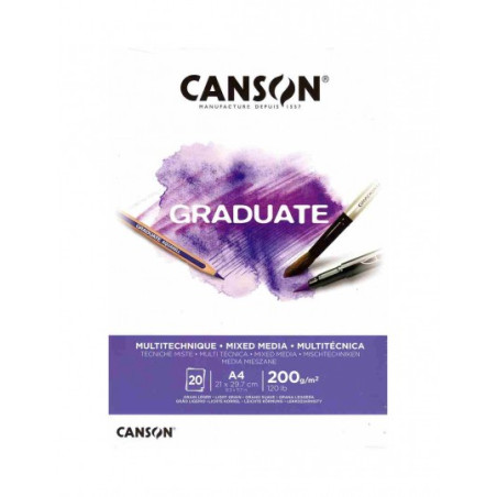 Blocco da disegno Graduate Canson 200gr A4 20fg