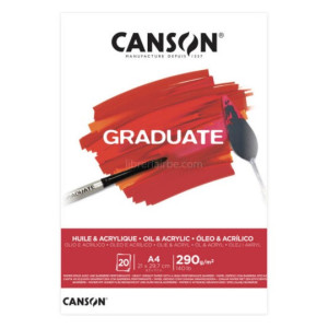 Blocco da disegno Graduate Canson 290gr A4 20fg  OLIO E ACRILICO