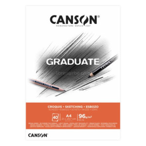 Blocco da disegno Graduate Canson 96gr A4 40fg schizzo